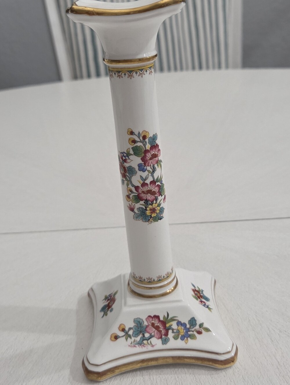 Coalport Ming Rose Candlestick Made In England